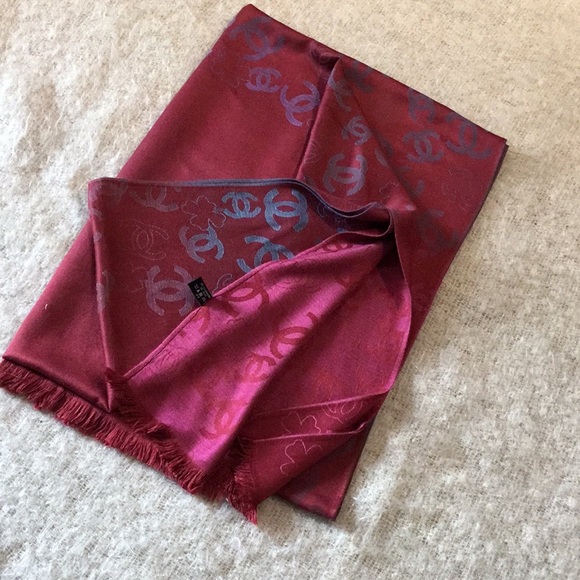 Chanel France, Cashmere/Silk, Oblong, Logo Scarf/Shawl - Picture 12 of 13